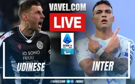 Udinese vs Inter: Live Score Updates from Serie A Showdown