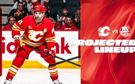 Flames vs. Islanders: Projected Starting Lineup Revealed