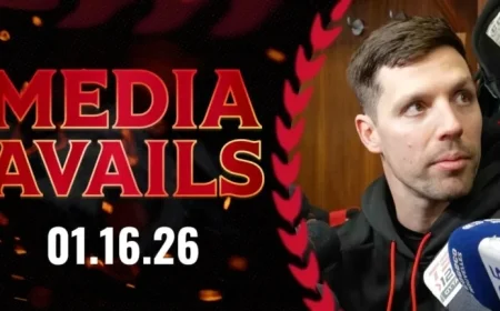 David Perron Holds Media Briefing