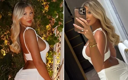 ‘Love Island’s Eve Gale Dazzles in Revealing White Dress – Star Magazine’