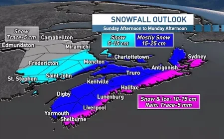 Nor’easter Set to Blanket Nova Scotia in Snow Monday