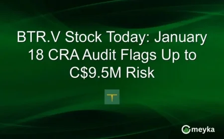 CRA Audit Highlights C$9.5M Risk for BTR.V Stock Today