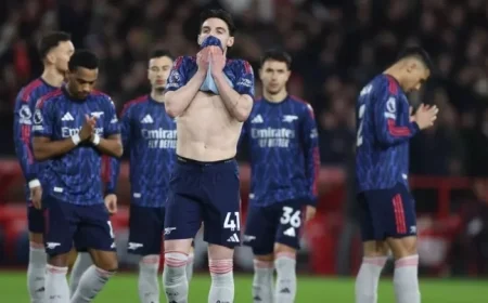 Arsenal’s Next 5 Premier League Matches vs. Man City’s After Title Shift