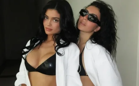 Kylie Jenner Stuns in Latex Bikini with Charli XCX