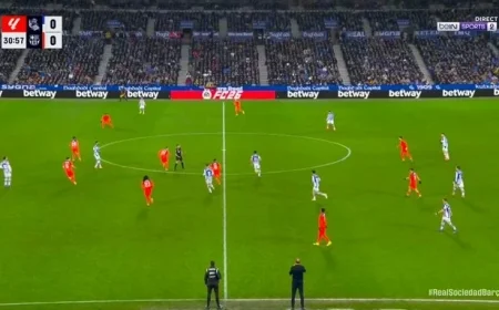 Oyarzabal Strikes First, Real Sociedad Leads Against Barcelona