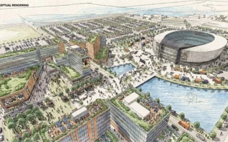 Gary, Indiana Unveils 3 Design Proposals for Chicago Bears Stadium Sites