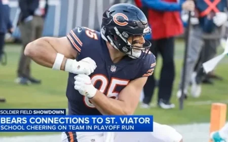 St. Viator Supports Alum Cole Kmet in Bears’ Playoff Clash with Rams