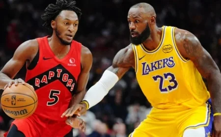 Raptors’ Quickley, Lakers’ James, Doncic Uncertain for Sunday Game