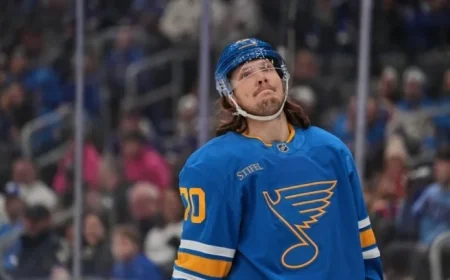 Blues’ Oskar Sundqvist Injured by Skate in Oilers Clash