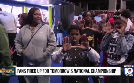 Miami and Indiana Fans Celebrate in South Florida Before CFP Title Game