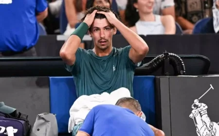 Injured Aussie Falters; Djokovic Nears Historic Milestone at Australian Open