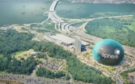 Sphere Arrives at National Harbor Maryland in Washington D.C.