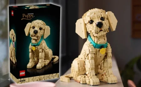 LEGO Unveils Adorable 2,102-Piece Golden Retriever Puppy Set