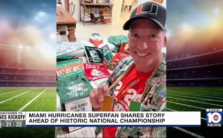 Superfan Flaunts Hurricane Collection, Gears Up for National Championship Game