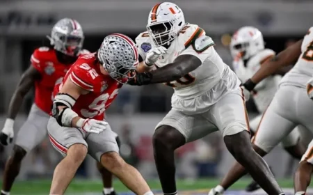Chiefs Evaluate Miami Hurricanes OT Markel Bell in Scouting Report