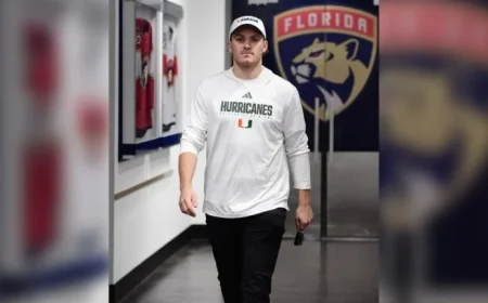 Tkachuk Supports University of Miami Ahead of National Championship