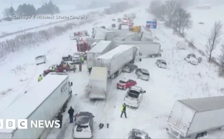 Massive 100-Vehicle Pileup Shuts Down Motorway After Crash