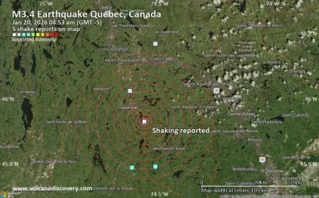 Possible Earthquake Detected Near Sainte-Agathe-des-Monts, Quebec