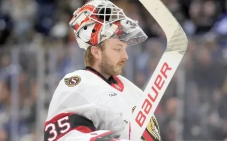 Senators Goalie Linus Ullmark Addresses Media After Leave of Absence
