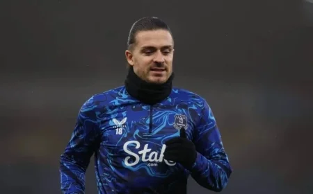 Everton’s Jack Grealish Faces Extended Absence with Potential Foot Fracture