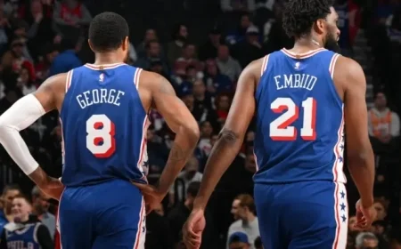 Paul George Sidelined, Joel Embiid Set to Play; Jared McCain Recalled