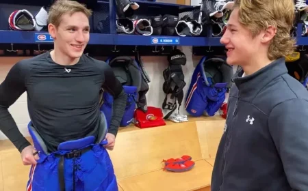 Lane Hutson Meets Top Quebec Prospect Xavier Villeneuve