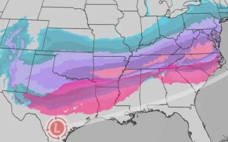 Severe Winter Storm Brings Ice and Snow to South and East