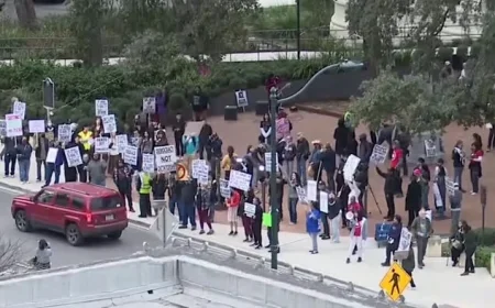 Dozens Protest in San Antonio Against Trump’s Immigration Policies