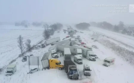 Over 100 Vehicles Crash in Snowstorm on Michigan’s I-196