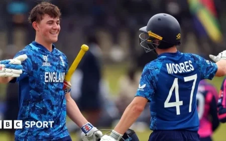 Ben Mayes Scores 191 as England Defeats Scotland in U-19 World Cup