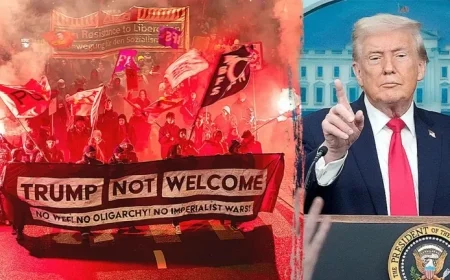 Protesters Burn U.S. Flags, Clash with Police Before Trump’s Davos Arrival