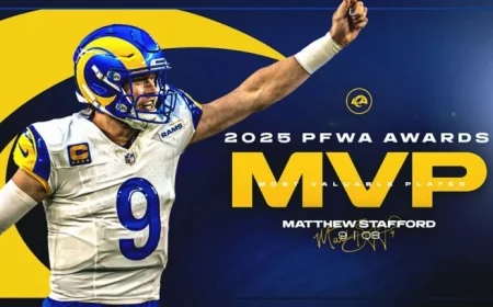 Matthew Stafford Wins 2025 PFWA MVP Award