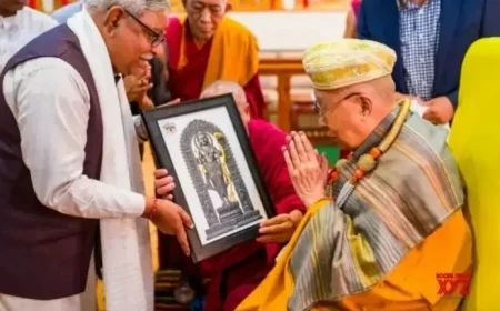 VHP Leader Meets Dalai Lama in Hubballi #Gallery
