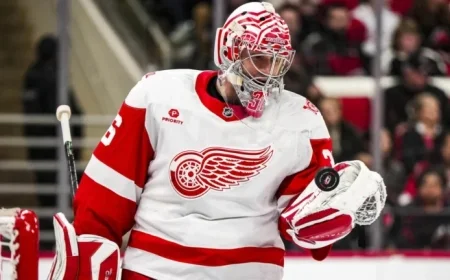 Gibson Excels in Debut Season with Red Wings