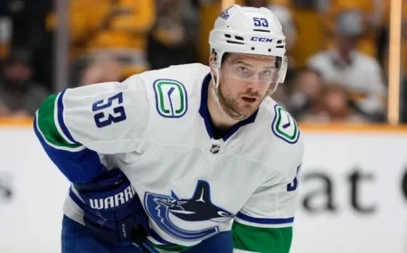Teddy Blueger Rejoins Canucks Lineup Against Capitals
