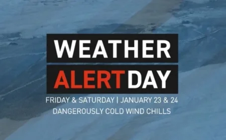 Weather Alert: Snow Subsides, Extreme Cold to Hit Friday and Saturday