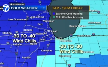 Frigid Wind Chill Closes Schools in Chicago Amid Cook County Extreme Cold Warning