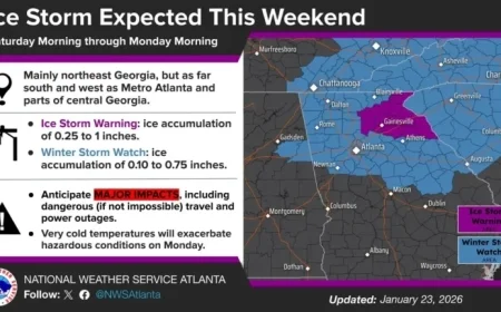 Georgia’s Ice Line: Small Temperature Shifts Bring Big Changes