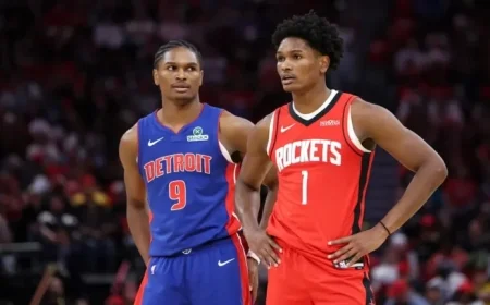 Pistons’ Ausar Thompson Teases Younger Brother Amen in Conversation