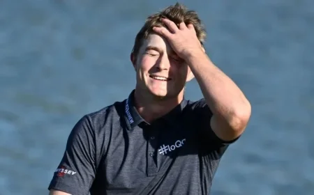 Teenager Brown Shoots 60 to Share American Express Lead