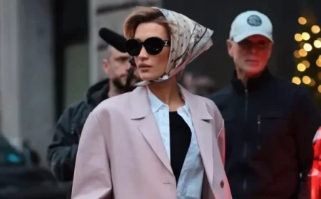 Bella Hadid Channels Hitchcock Heroine with Chic Scarf Style