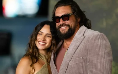 Adria Arjona Dazzles in a Bold Bodycon Dress on Jason Momoa Date