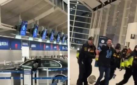 Car Smashes Into Detroit Airport Terminal in Shocking Video