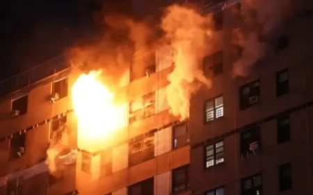 FDNY Firefighters Combat Major Blaze in Bronx Apartment’s Upper Floors