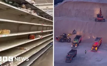 US Prepares for Winter Storm: Empty Shelves and Road Precautions