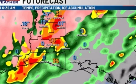 Rain Expected for All; Ice Risk Persists in Northern SWLA
