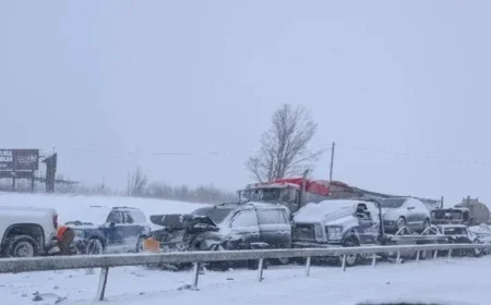 Ontario Highway Reopens Following Massive 20-30 Vehicle Crash
