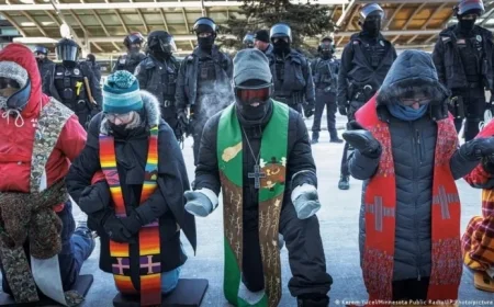 Police Arrest Clergy Members During ICE Protest Demonstrations