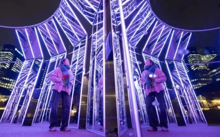 Canary Wharf’s Winter Lights Festival Returns This Month for Tenth Edition