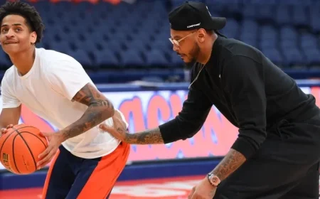 Carmelo and Kiyan Anthony Showcase Unique Syracuse Pregame Routine